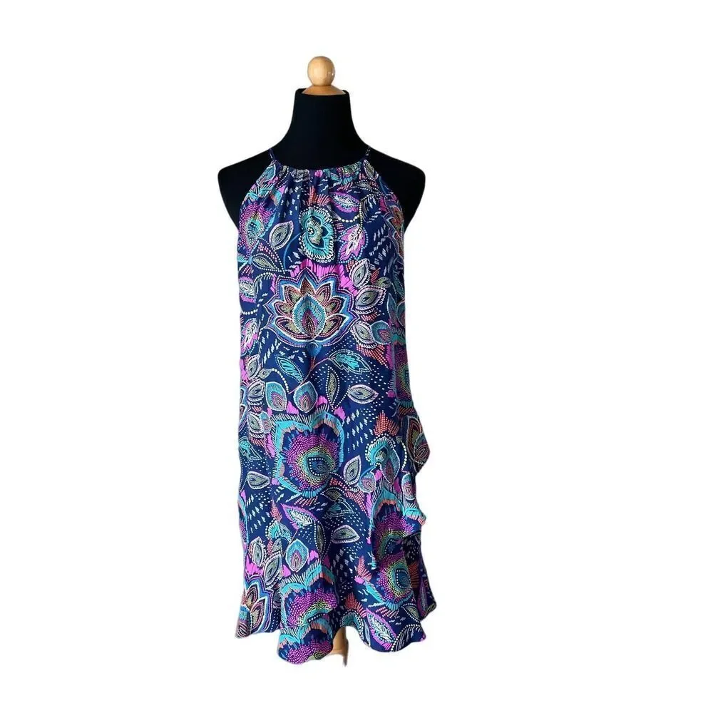 alice & trixie silk dress Alice & Trixie Paisley Silk Mini Dress Open Shoulders
